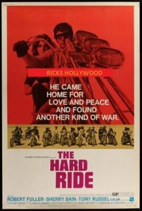 Original HARD RIDE Rare 40"x60" ROLLED HARLEY CHOPPER CLASSIC BIKERPLOITATATION - Picture 1 of 1