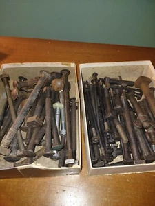 14 + Lbs Lot of Random Nuts and Bolts Hardware Large Small Vintage Forged - Picture 1 of 7