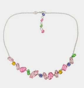 New w Gift Box SWAROVSKI 5658398 Multicolor Crystal Rhodium plated Gema Necklace - Picture 1 of 2