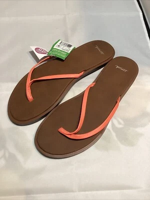 NUEVAS Chanclas Sanuk Yoga Venus, SWS11041, Mujer Talla 9 COLOR CORAL Foto 1 de 4