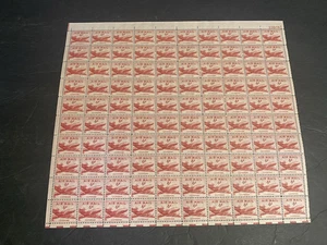 US SCOTT C39 SHEET OF 100 AIR MAIL POSTAGE STAMPS 6CENT 1949 MNH - Picture 1 of 3