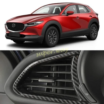 For Mazda CX-30 2020-25 Car Interior Dashboard Air Vent Cover Trims Carbon Fiber - Image 1 of 4