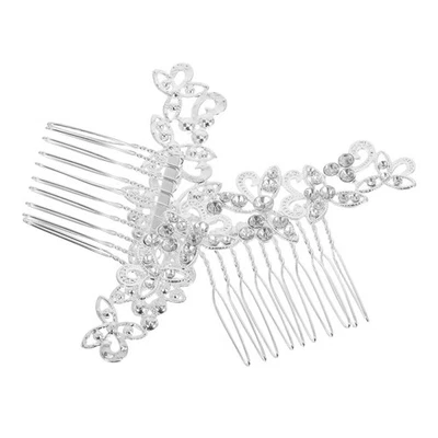  2 pettini per capelli da sposa: accessori per capelli da sposa con fiori di - Immagine 1 di 4