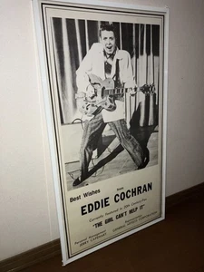Neo Vintage Eddie Cochran Gretsch 6120 Brian Setzer Rockabilly Poster Incorniciato Caf - Foto 1 di 7