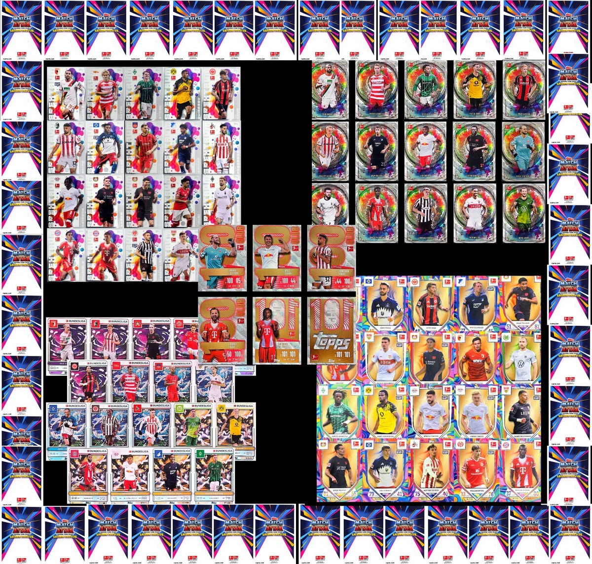 Match Attax Bundesliga 2018/19 – Borussia Mönchengladbach Team-Set Mit 15 Karten + 2 Fini Fußball-Kaugummis