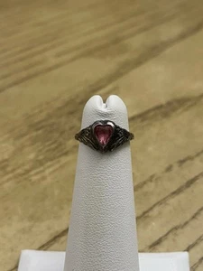 Vintage Uncas Sterling Silver 925 Designer Heart Ring Band Artisan Size 2.5 - Picture 1 of 3