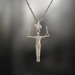 Artistic Gymnastics Pendant for Men Classic 925 Silver Jewelry Gift of Strength - Picture 1 of 15