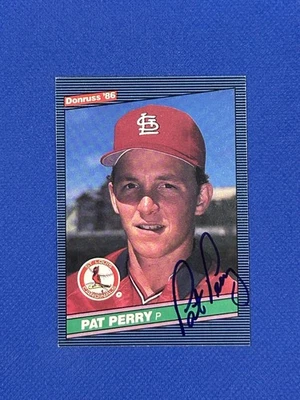1986 Donruss SIGNED Pat Perry CARDINALS #596 autograph auto - Image 1 of 3