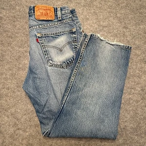 Vintage Levi's 505 Regular Fit Made In Mexico Y2K 34x30 Distressed Light Stains - Picture 1 of 15