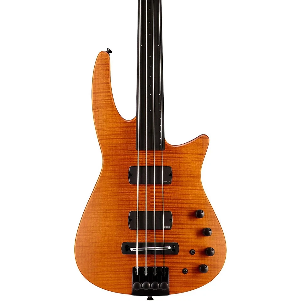 NS Design CR4 Fretless Electric Bass Guitar Satin Amber - Image 1 of 4