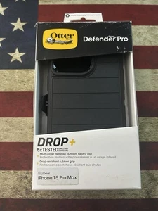 *Open Box* OtterBox Defender Pro Series Case for Apple iPhone 15 Pro Max Black - Photo 1 sur 4