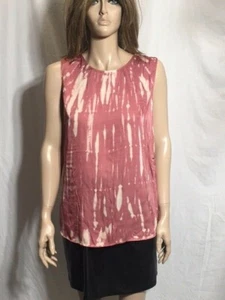 Women's NWT Velvet by Graham & Spencer Pink Beige Sleeveless Blouse Top Size XL - Picture 1 of 5