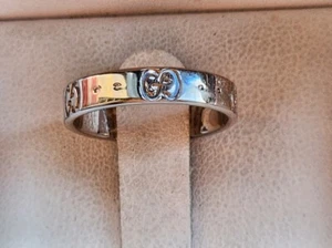 Anillo Gucci Icon Oro Blanco 18K 5.75 - Imagen 1 de 11