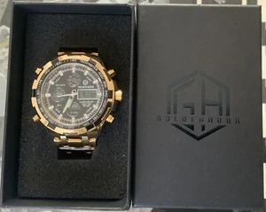 AFFUTE 44mm Edelstahlgehäuse mit Edelstahlarmband Armbanduhr für Männer - Bild 1 von 1