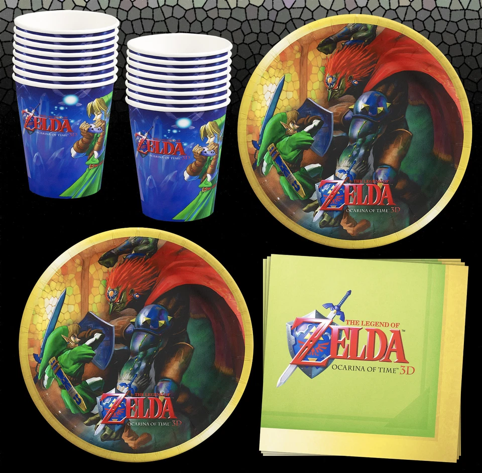 ZELDA Birthday Party Supplies Set Link Twilight Princess Ocarina of Time - Image 1 of 1