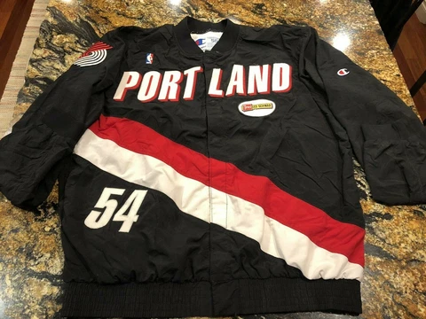 Authentic NBA 91-93 PORTLAND TRAIL BLAZERS Champion TEAM ISSUED  JACKET & PANTS Cover
