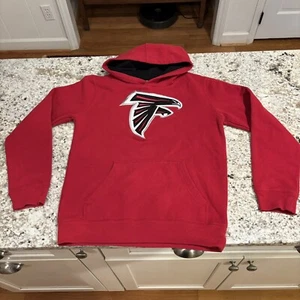 Atlanta Falcons Hoodie Sweatshirt Youth L Red Pullover Fleece NFL Team Apparel - Picture 1 of 8