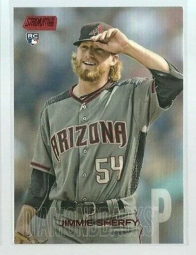 2018 Stadium Club Red Foil #218 Jimmie Sherfy RC (ref 90781) - Image 1 of 1