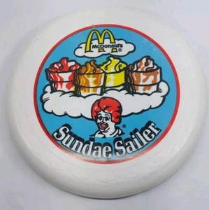 McDonald’s Vintage Ronald McDonald Plastic Frisbee Sundae Sailer - Picture 1 of 4
