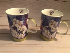 Set of TWO Ashdene of Australia Fine Bone China Teddy Bear Bears Face Mugs NEW! - Picture 1 of 10