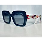 BURBERRY- BE4284 3803/T3- Polarized- Ladies Square Black/Multi Sunglasses- NWT