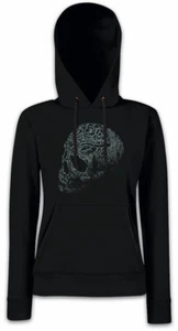 ORNAMENT SKULL I Damen Hoodie Kapuzenpullover Schädel Totenschädel Totenkopf - Picture 1 of 1
