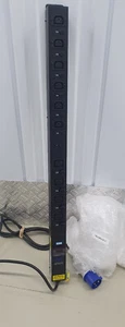 Olson PM/COM6+4F/32 32A 10 Way PDU 4 x C19 6 x C13 Black Power Metered ZeroU - Afbeelding 1 van 1