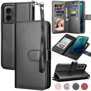 For Motorola Moto G Stylus/G 5G 2024 2023 Wallet Case Card Holder Leather Cover - Picture 1 of 71