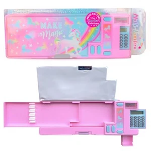 Unicorn Pencil Case – Cool Multifunction Mechanical Pencil Box for Girls, 2 C... - Picture 1 of 7