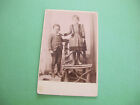 Brother and Sister standing on chair Studio Cabinet Photo Card