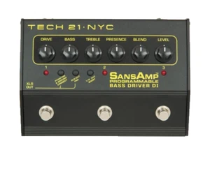 Tech 21 NYC SansAmp 3-Channel Programmable Bass Driver DI Pre Amp Direct Box - Picture 1 of 1