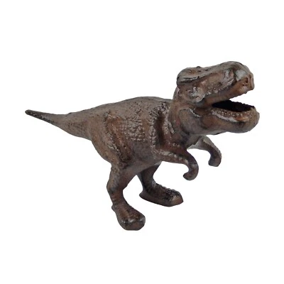Estatuilla rústica de hierro fundido Tyrannosaurus Rex dinosaurio estante estatua resistente Foto 1 de 4