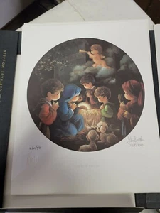Precious Moments Chapel Set I Lithograph Set All Signed Samuel Butcher /750 - Picture 1 of 7