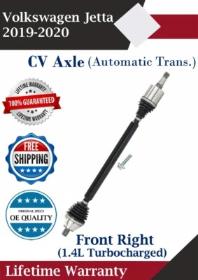 OE Front Right CV Axle For 2019-2020 Volkswagen Jetta 1.4L Automatic Lifetime W. - Image 1 of 4