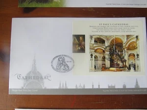 GB (5-2049) 2008 ST PAULS M/S U/A FDC ST PAULS CHURCHYARD SP/HAND/STEMPEL - Bild 1 von 1