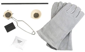 TORCH MELTING GOLD SILVER INGOT MOLD KIT SET GLOVES FLUX TONGS CRUCIBLE ROD 5A - Picture 1 of 1