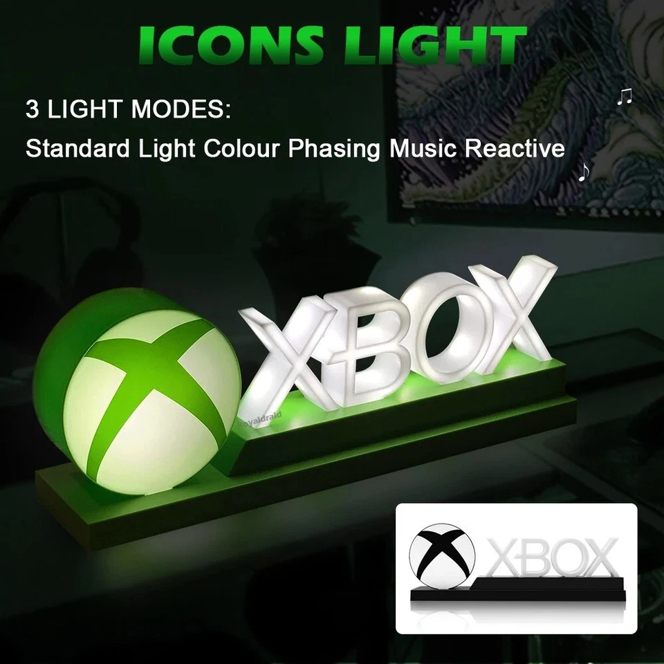 Microsoft Xbox Icon Licht / Sprachsteuerung / Dekorative Lampe / Nachtlicht - Bild 1 von 4