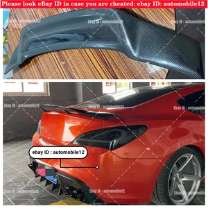 For 2015-2019 Jaguar XE XEL Sedan Carbon Fiber Rear Trunk Spoiler Wing Bodykit - Picture 1 of 14
