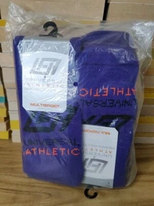 Universal Athletic 6 Pack Multisport Socks Womens 10-13 Mens 9-12 Purple - Picture 1 of 4