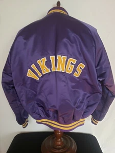 🔥🚨Vintage Chalk Line XL Minnesota Vikings Starter Style Spellout Jacket EUC! - Picture 1 of 11