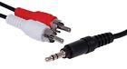  1.5M 3.5mm Plug Male To 2RCA M/M Y Splitter Stereo Audio Cable AUX