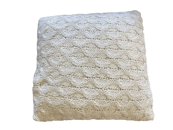 Kissen Deko Cosy III aus Strick weiß 45x45 cm Polstermöbel Polsterkissen Sofakis - Bild 1 von 1