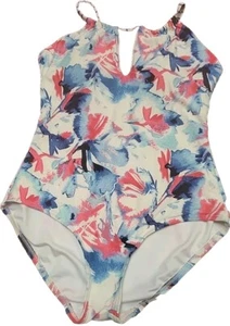 Vince Camuto Women's High Neck Maillot Swimsuit with Split Strap Detail 12 NWT - Picture 1 of 5
