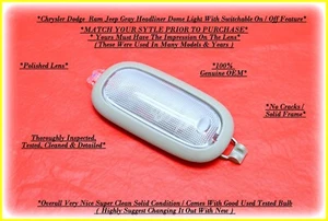 Chrysler Dodge Ram Jeep Dome Lamp Reading Light Push On / Off Lens Feature OEM - Picture 1 of 5