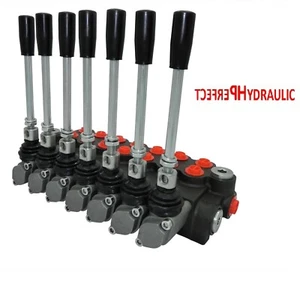 7 Spool Hydraulic Directional Control Valve 11gpm 40L Double Acting Cylinder DA - Picture 1 of 3