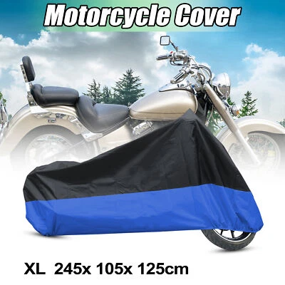 Cubierta completa de poliéster para motocicleta negra azul para Yamaha Virago 535 XV535 750 1100 Foto 1 de 4