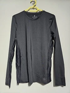 Aurique Women Black Mesh Panel Active Sport Tee Sz Large - Picture 1 of 9