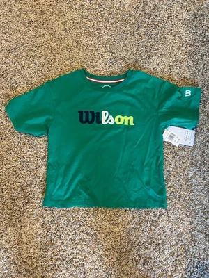 Camiseta Wilson Niños Verde Manga Corta Logo Estampado Cuello Redondo Talla M Nueva con Etiquetas Foto 1 de 4