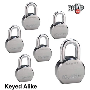 Master Lock High Security Padlocks - (6) Keyed Alike w/ BumpStop 6230NKA-6 - Picture 1 of 3