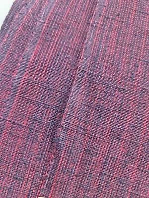 3.3yds X 47"w 50s 60s 70s Vintage Red & Black Donegal Tweed Sewing Fabric  - Image 1 of 4